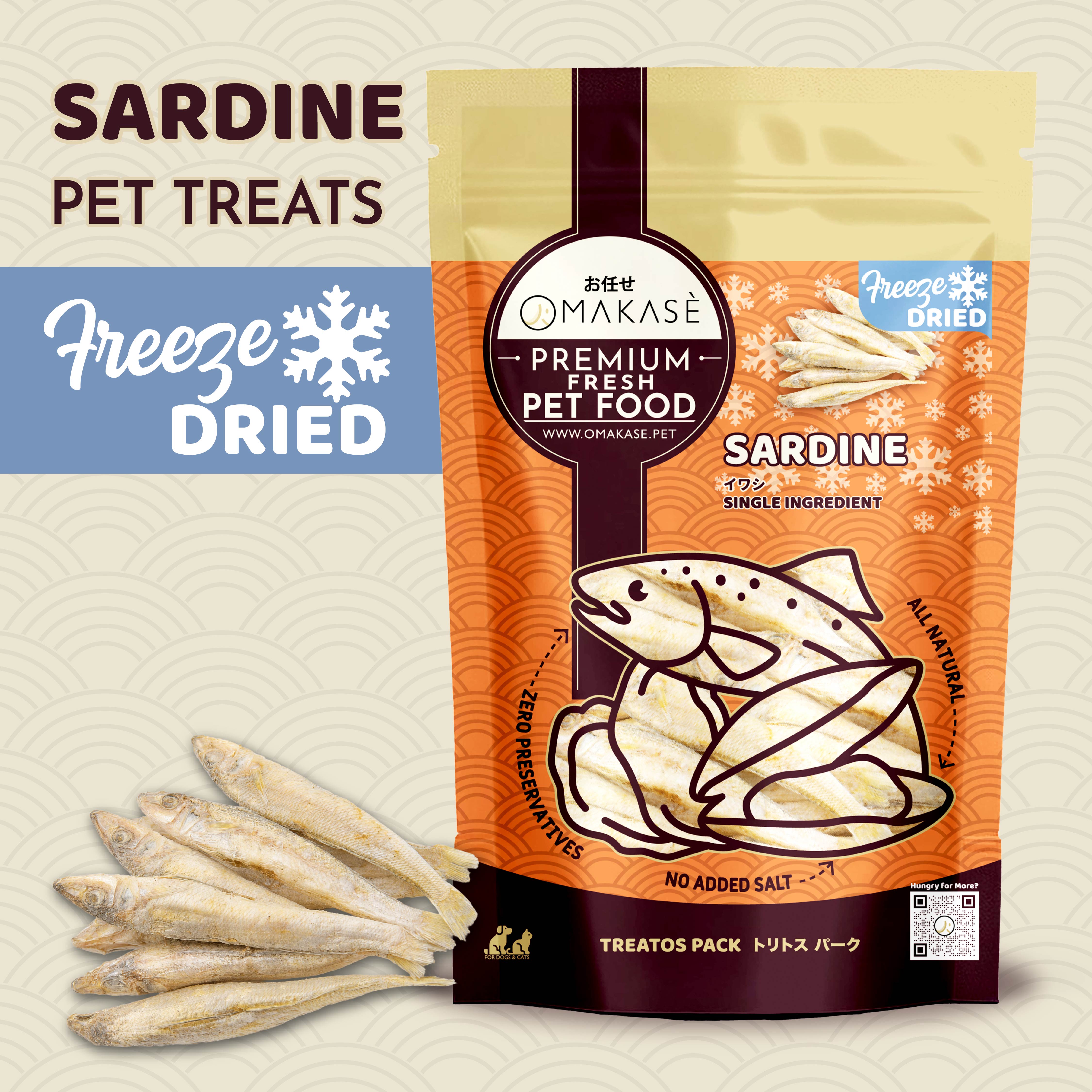 Freeze Dried Sardine (45g/105g/240g)